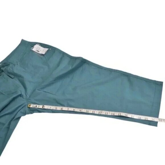 NWT Cleo Petites Capri Pants Turquoise Blue Pull On Size 12 - Picture 8 of 9